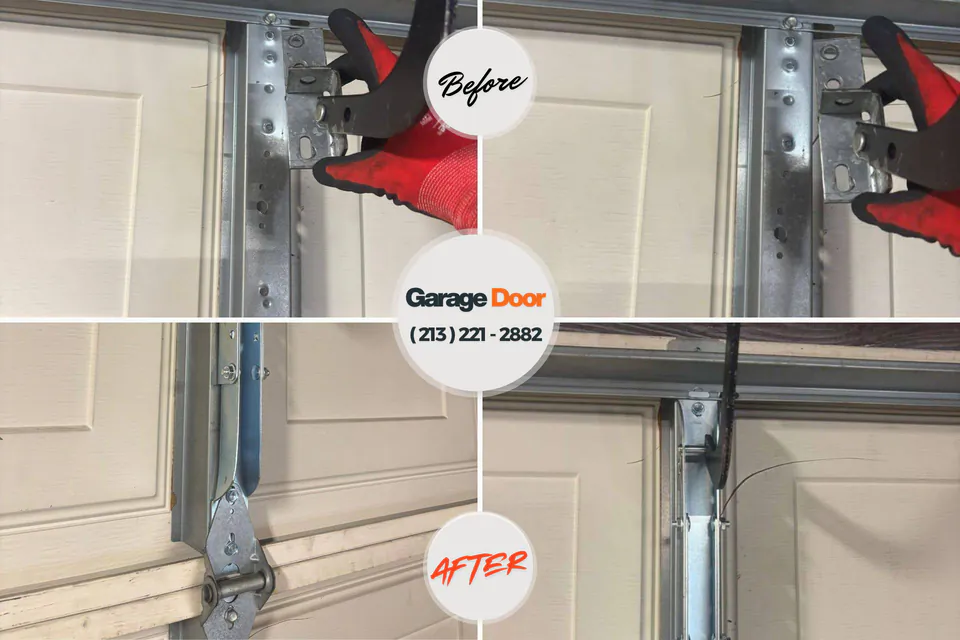Before and after: garage door repair Columbine Valley, CO
